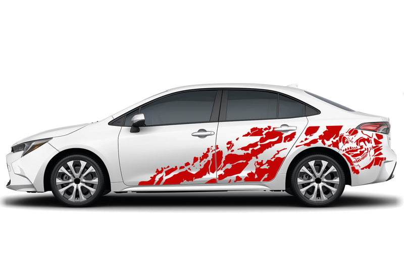 Nightmare side graphics decals for Toyota Corolla