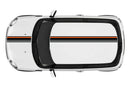Offset stripe line graphics decals for Mini Cooper Hardtop