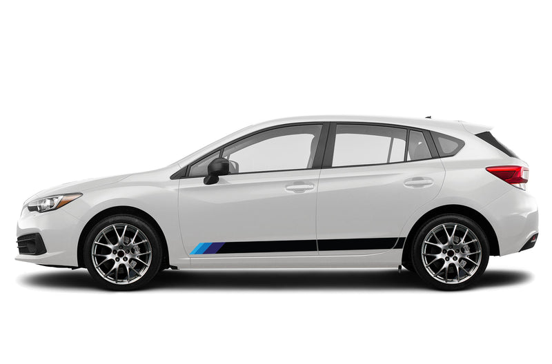 Retro lower stripes side graphics decals for Subaru Impreza
