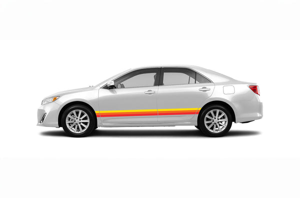 Retro side stripes graphics decals for Toyota Camry 2012-2017