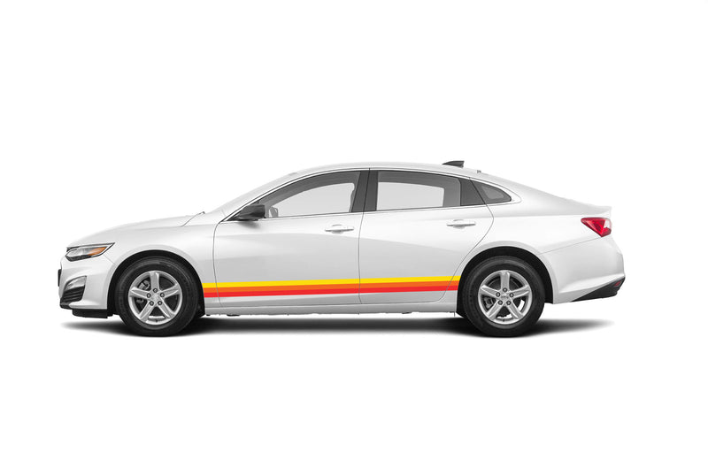 Retro stripes graphics decals for Chevrolet Malibu 