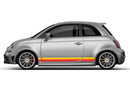 Retro stripes side graphics decals for Fiat F595 Abarth