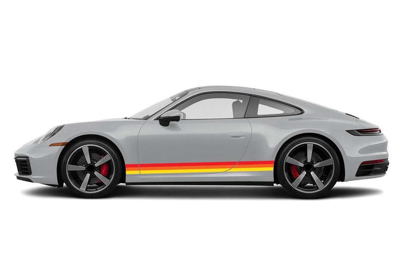 Retro stripes side graphics decals for Porsche 911 Carrera