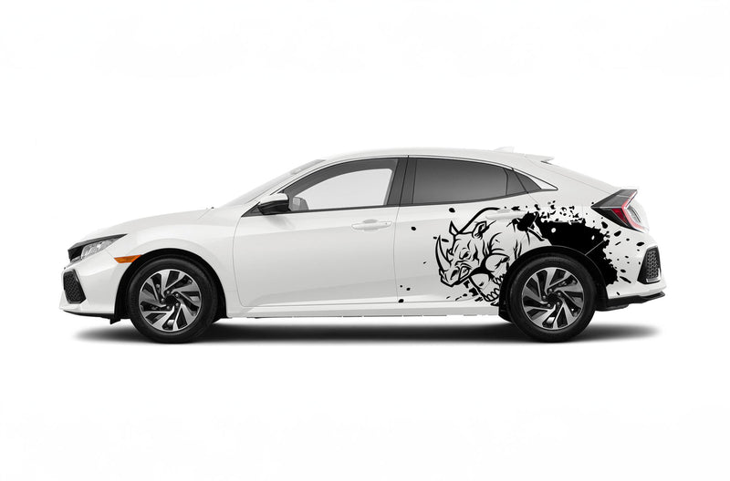 Rhino hit side graphics decals for Honda Civic 2016-2021