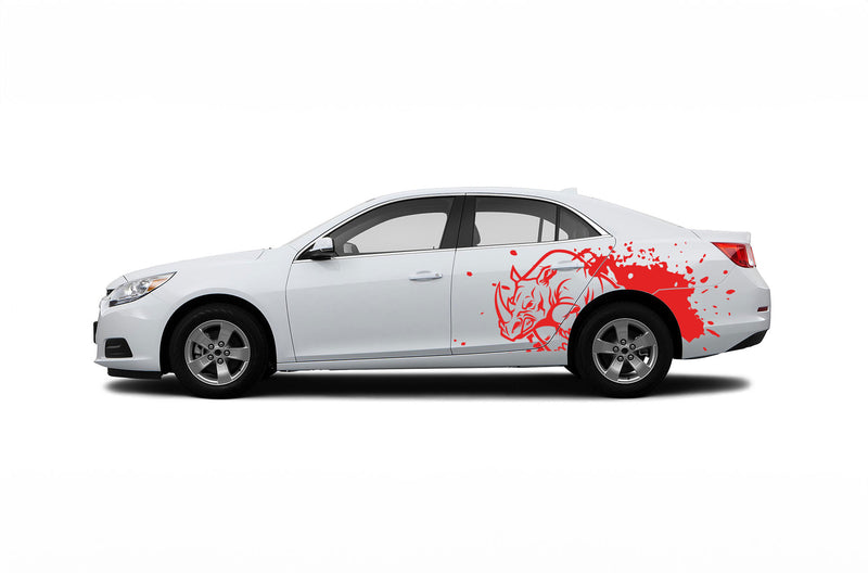 Rhino hit side graphics decals for Chevrolet Malibu 2013-2015