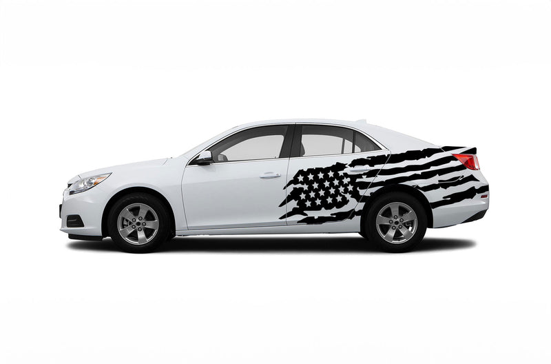 Tattered American flag graphics decals for Chevrolet Malibu 2013-2015