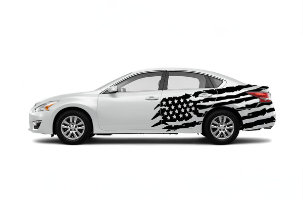 Tattered American flag graphics decals for Nissan Altima 2013-2018