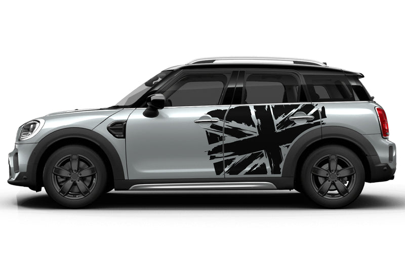 Tattered UK flag side graphics decals for Mini Cooper Countryman