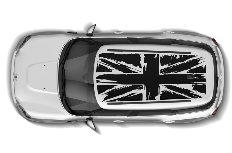 Tattered UK flag roof graphics decals for Mini Cooper Countryman