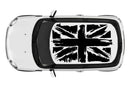 Tattered UK flag roof graphics decals for Mini Cooper Hardtop