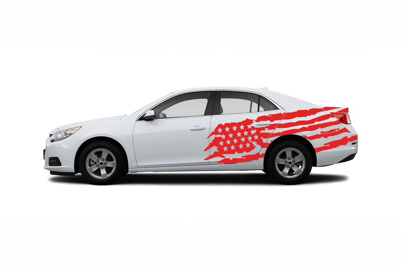 Tattered American flag graphics decals for Chevrolet Malibu 2013-2015