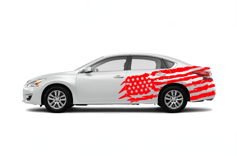Tattered American flag graphics decals for Nissan Altima 2013-2018
