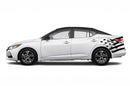 Tattered flag side graphics decals for Nissan Sentra