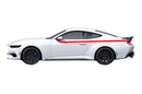 Upper stripes side graphics decals for Ford Mustang