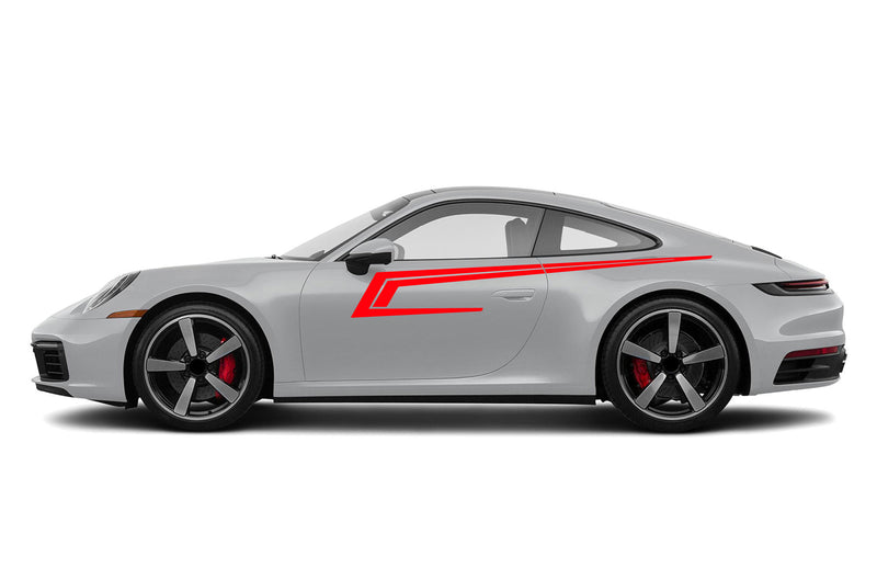 Upper side graphics decals for Porsche 911 Carrera