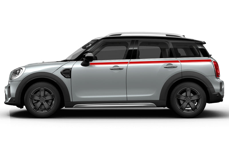 Upper stripes side graphics decals for Mini Cooper Countryman