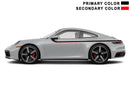 Upper stripes side graphics decals for Porsche 911 Carrera