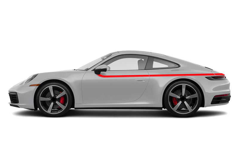 Upper stripes side graphics decals for Porsche 911 Carrera