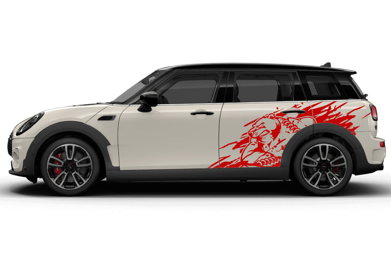Wild bear side graphics decals for Mini Cooper Clubman
