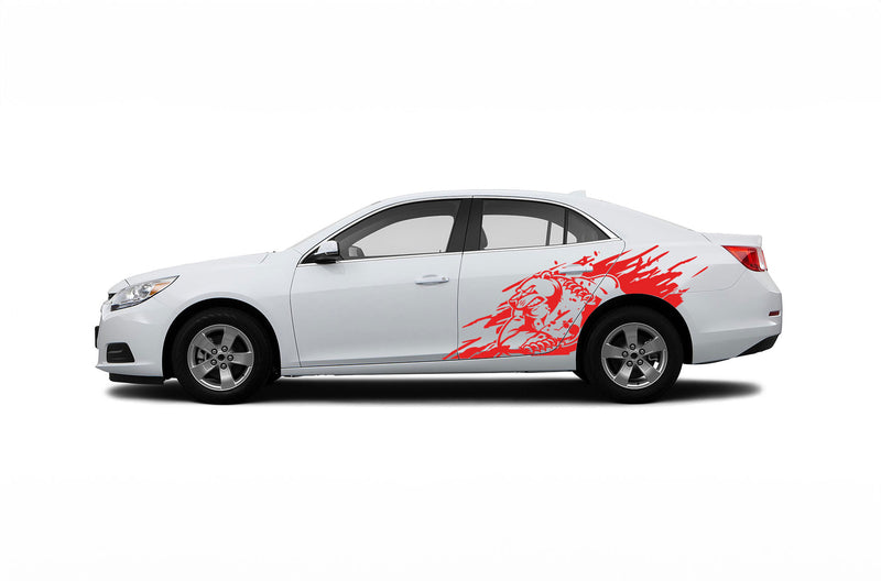 Wild bear side graphics decals for Chevrolet Malibu 2013-2015