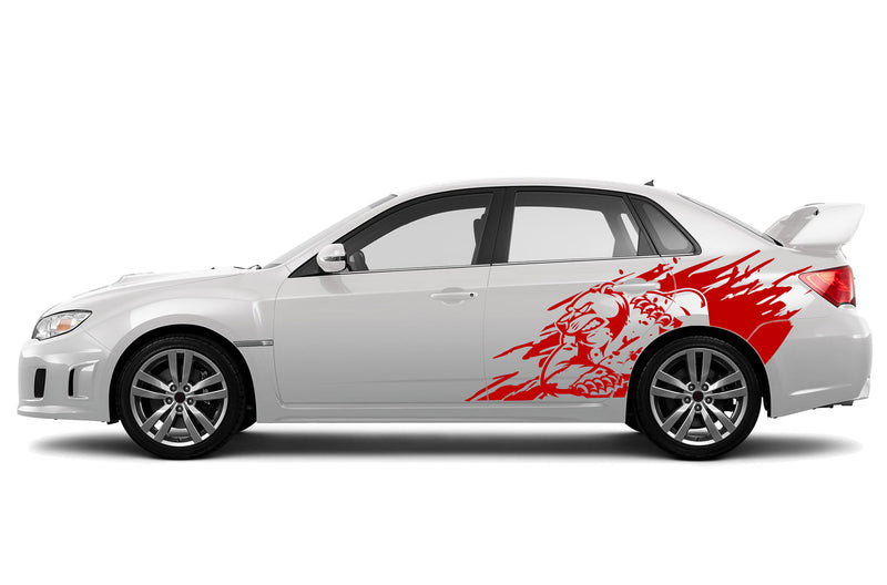 Wild bear side graphics decals for Subaru Impreza 2012-2016