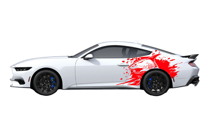 Wild sea side graphics decals for Ford Mustang