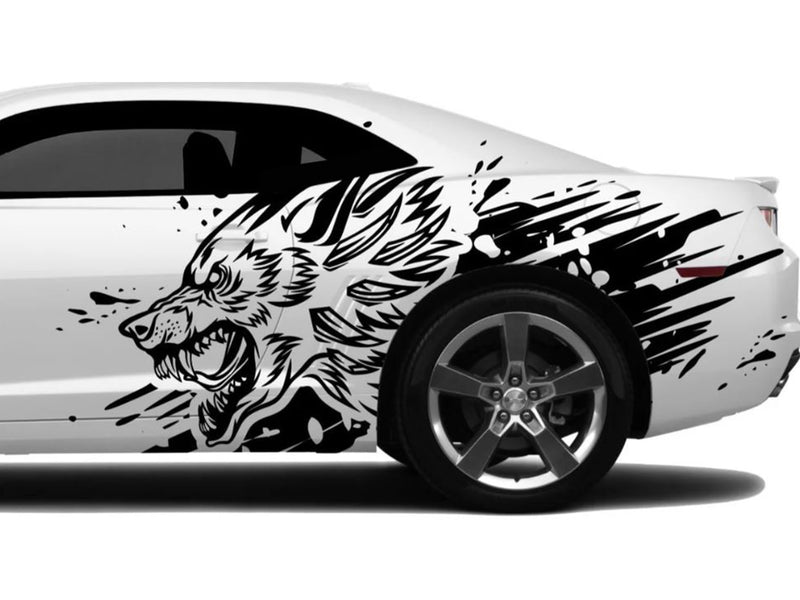 Wild wolf graphics, decals compatible with Chevrolet Camaro 2010-2015