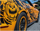 Halloween pumpkin side graphics, stickers decals compatible with Ford Mustang 2015-2023