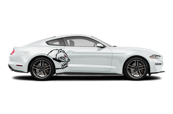 Angry Bear side graphics stickers decals for Ford Mustang