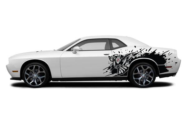 Angry hornet side graphics stickers decals for Dodge Challenger