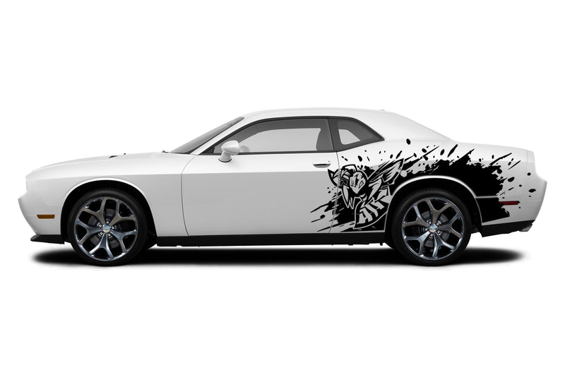 Angry hornet side graphics, decals compatible with Dodge Challenger