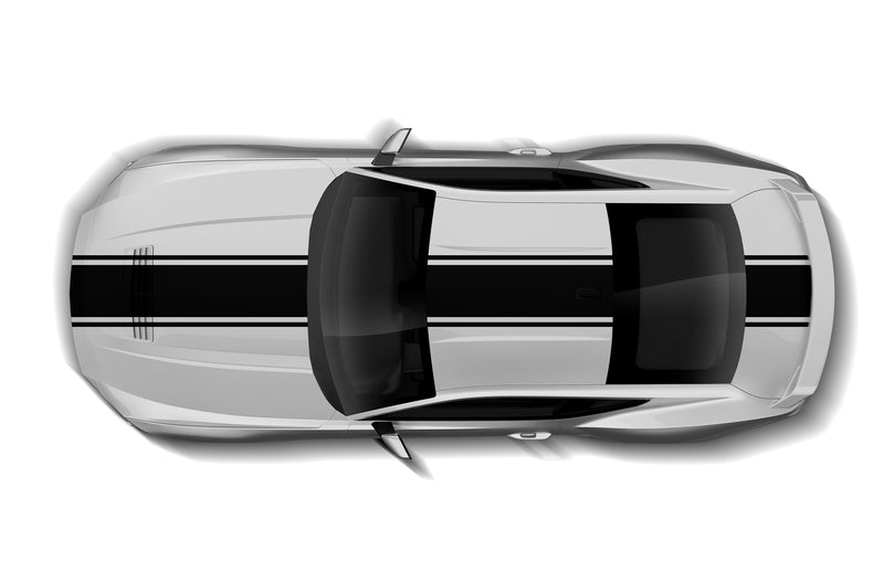 Center pin racing stripes graphics decals for Ford Mustang