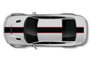 Center stripes with pin graphics decals for Dodge Charger Hellcat SRT