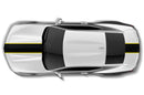 Center racing stripes with pin graphics decals for Chevrolet Camaro