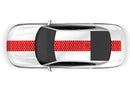 Center honeycomb stripes graphics decals for Dodge Charger