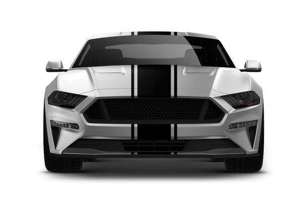 Center pin racing stripes graphics stickers decals for Ford Mustang