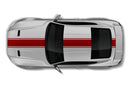 Center pin racing stripes graphics stickers decals for Ford Mustang