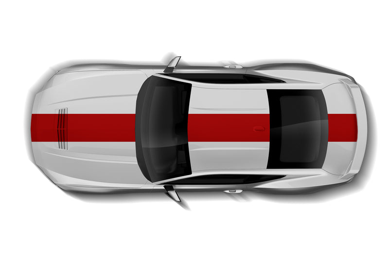 Center racing stripes graphics decals for Ford Mustang