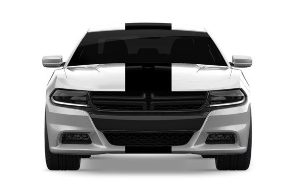 Center rally racing stripes decals graphics compatible with Dodge Charger