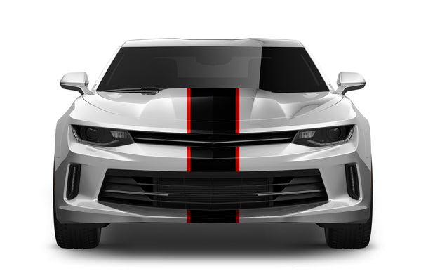 Center racing stripes with pin graphics decals for Chevrolet Camaro