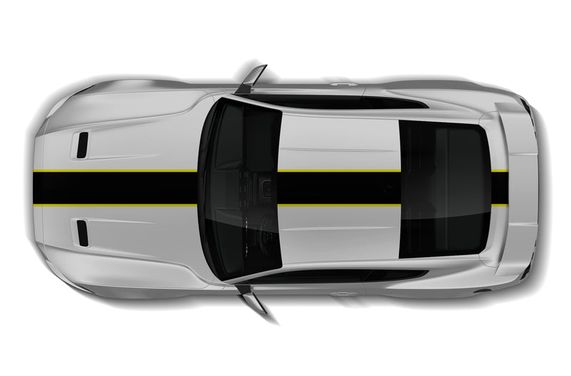 Center with pinstriping graphics decals for Ford Mustang 2018-2023