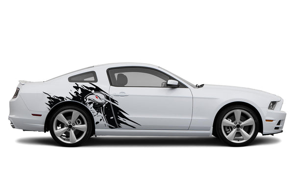 Cobra head side graphics stickers decals for Ford Mustang 2010-2014