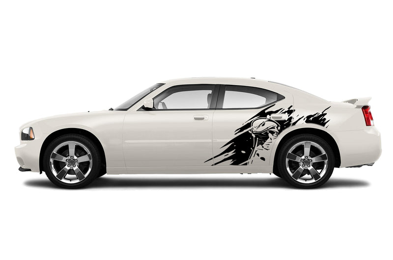Cobra head side graphics, decals compatible with Dodge Charger 2006-2010