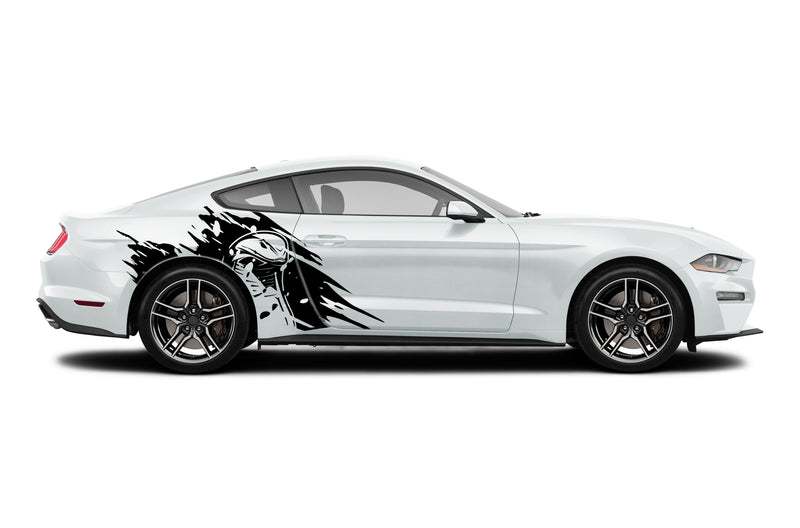 Cobra head side graphics, stickers decals compatible with Ford Mustang