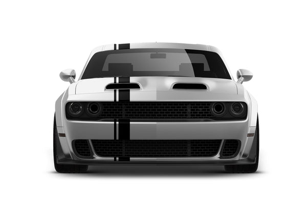 Offset rally racing stripes decals graphics compatible with Dodge Challenger