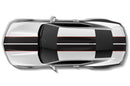 Dual racing stripes with pin graphics decals for Chevrolet Camaro