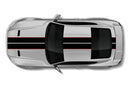 Dual rally with pinstriping graphics decals for Ford Mustang 2018-2023