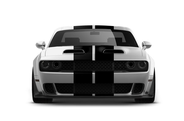 Dual rally stripes graphics decals for Dodge Challenger