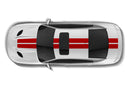 Dual rally racing stripes graphics decals for Dodge Charger Hellcat