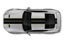 Dual rally with pinstriping graphics decals for Ford Mustang 2018-2023